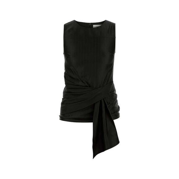 Loulou De Saison Women Black Satin Fonda Top